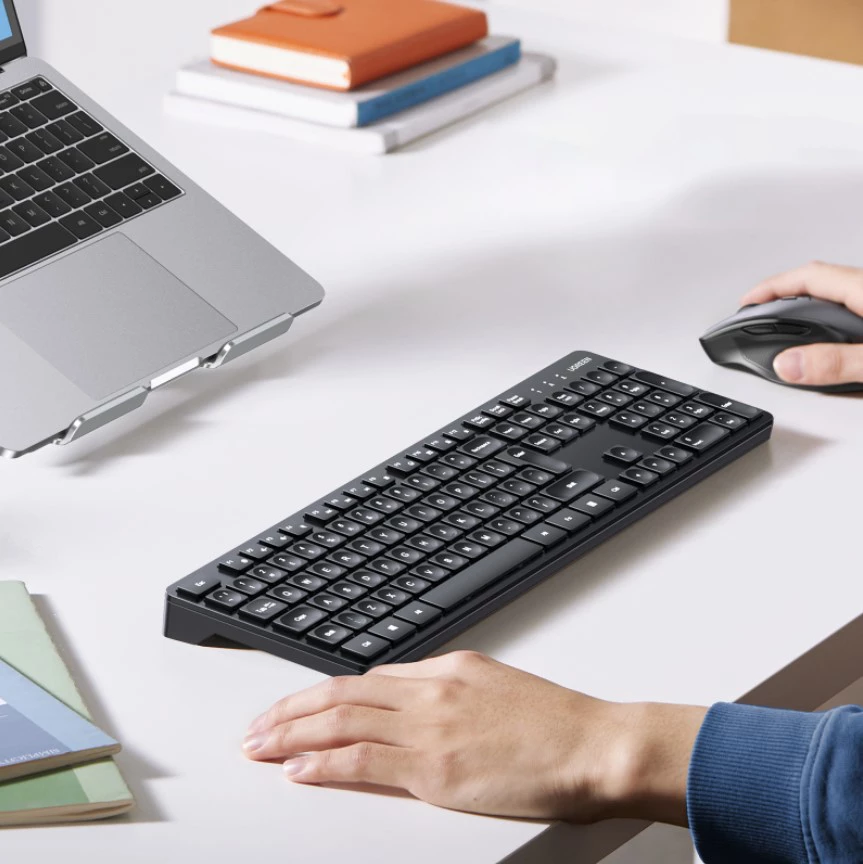 Set tastierë dhe maus wireless Ugreen MK006, 2.4GHz, e zezë