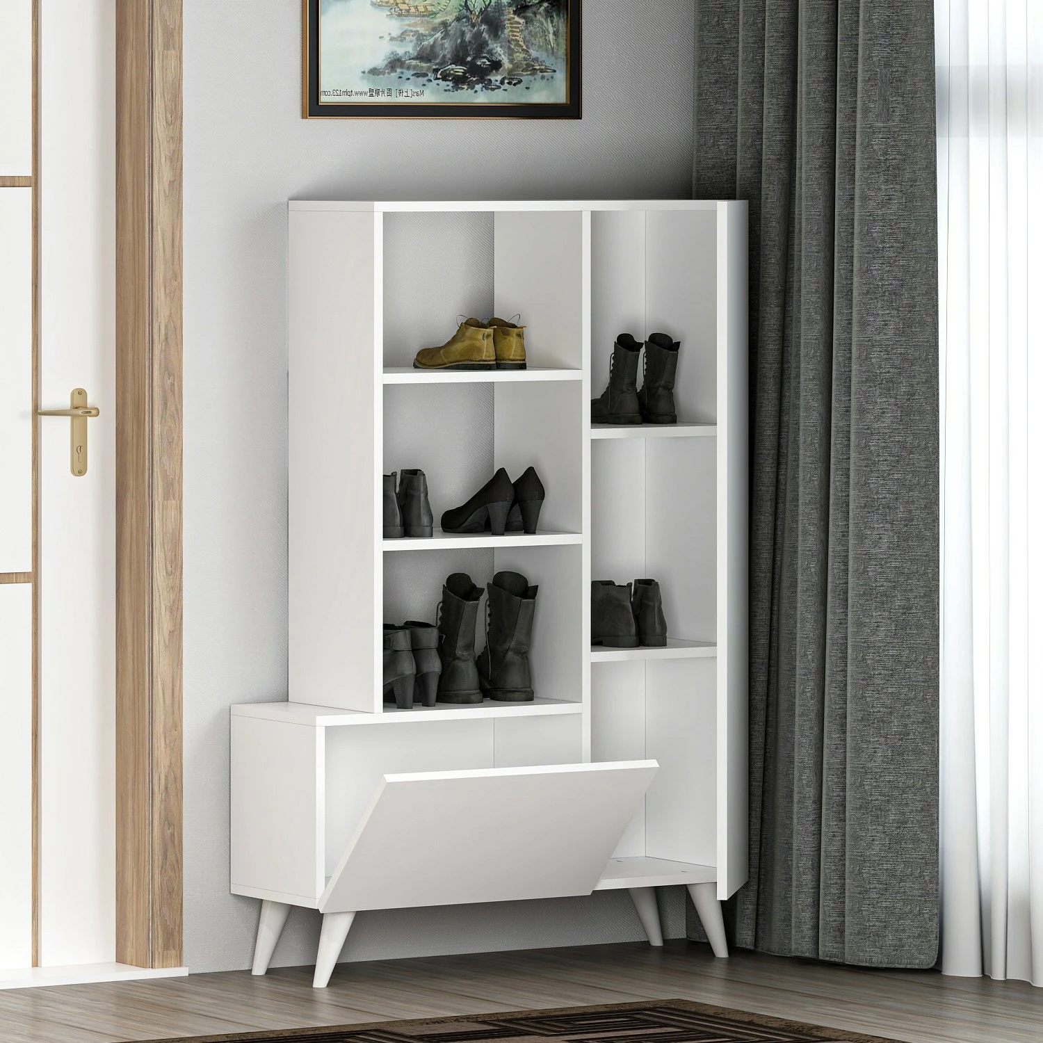 Dollap për këpucë Hanah Home, Agostina Shoes, i bardhë