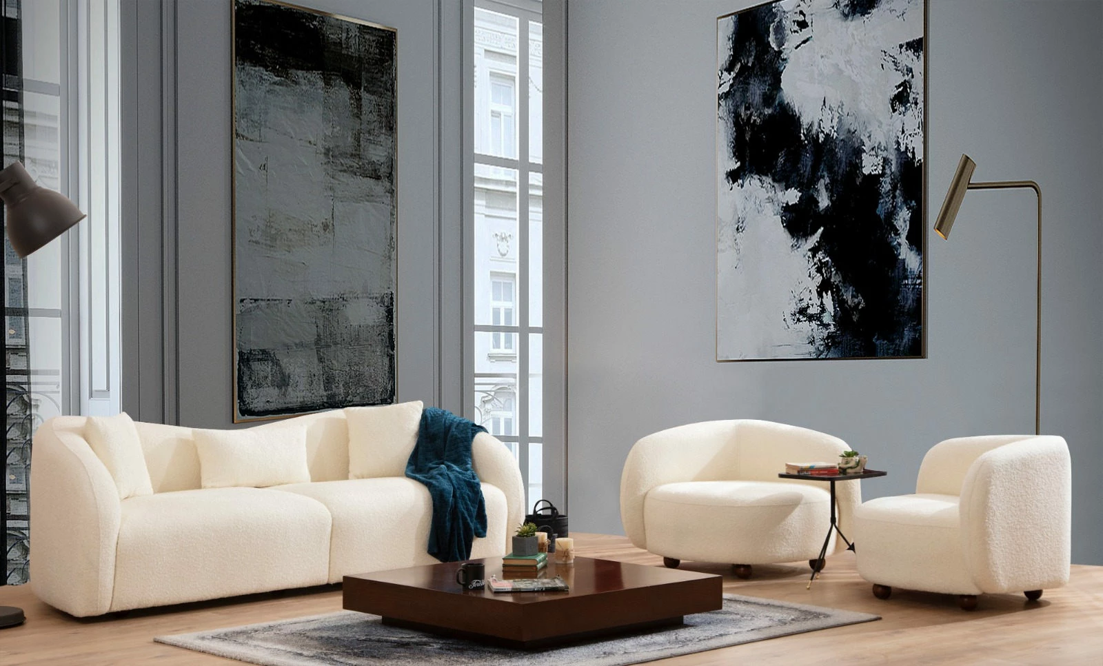 Divan treshe Atelier del Sofa, Venedik, krem