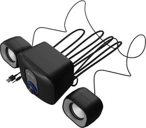 Set altoparlantësh Natec PUG 2.1, 11W RMS, me subwoofer, i zi