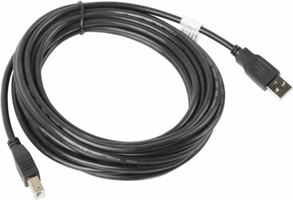 Kabllo USB Lanberg CA-USBA-10CC-0050-BK USB-A në USB-B 5 m USB 2.0, e zezë