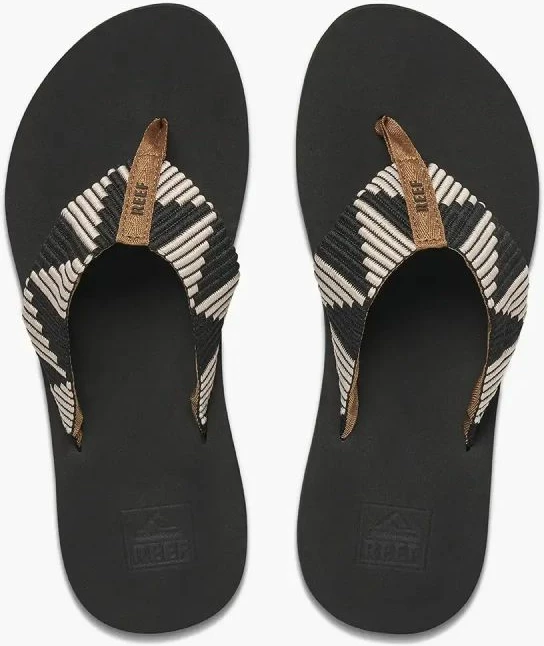 Flip-flops për femra Reef, bezhë/zeza