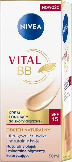 BB krem për fytyrë Nivea Vital BB Cream Toning SPF15 për femra 50ml