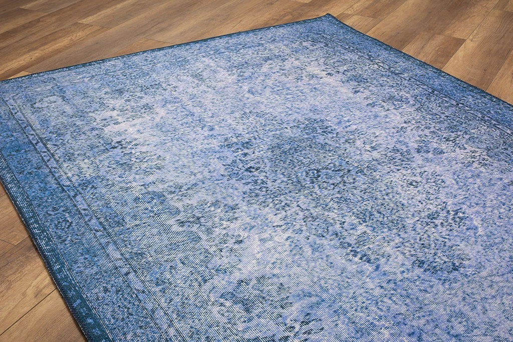 Qilim Conceptum Hypnose, Dorian Chenille, ngjyrë kaltër e errët, 210x310cm