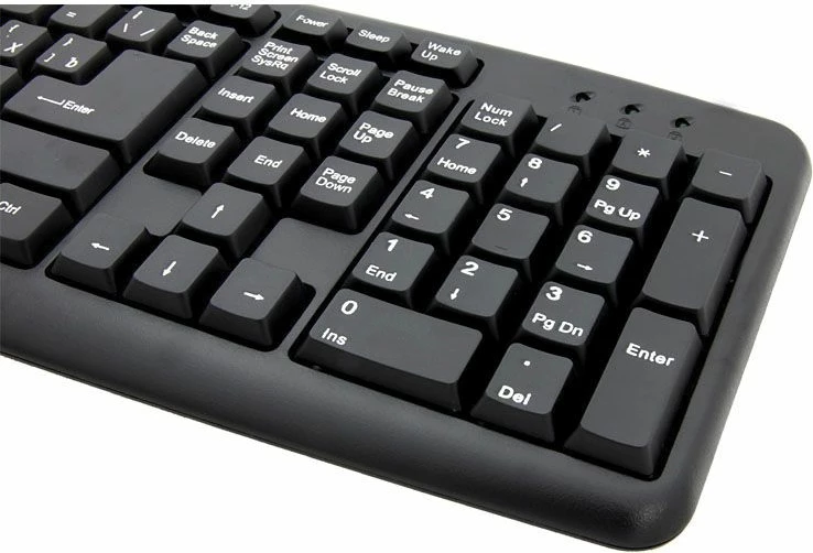 Tastierë Titanum TKR101 USB me kabllo, layout RU, me numpad, e zezë
