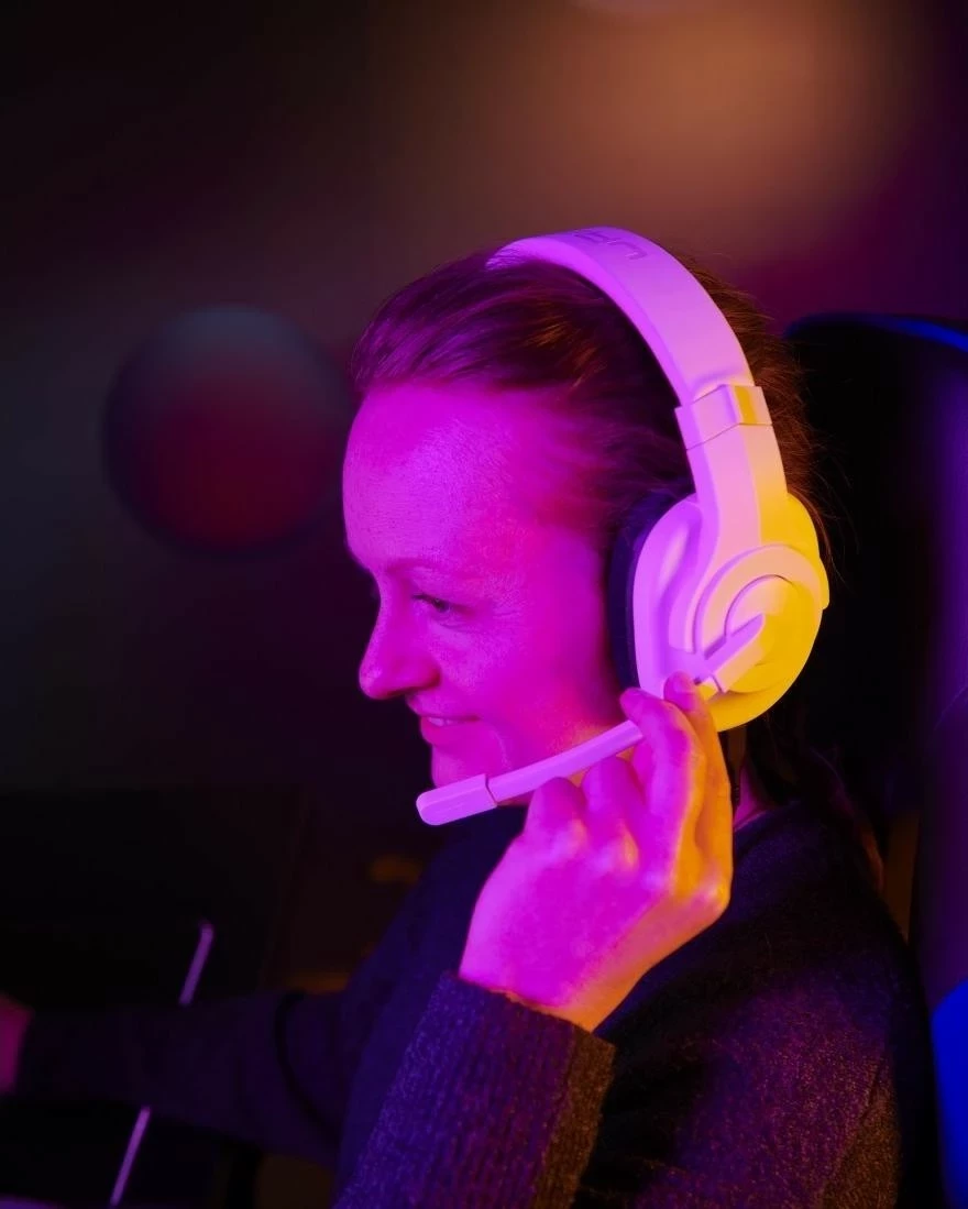 Kufje gaming uRage SoundZ 100 V2, me mikrofon, Jack 3.5mm + USB-C, të bardha