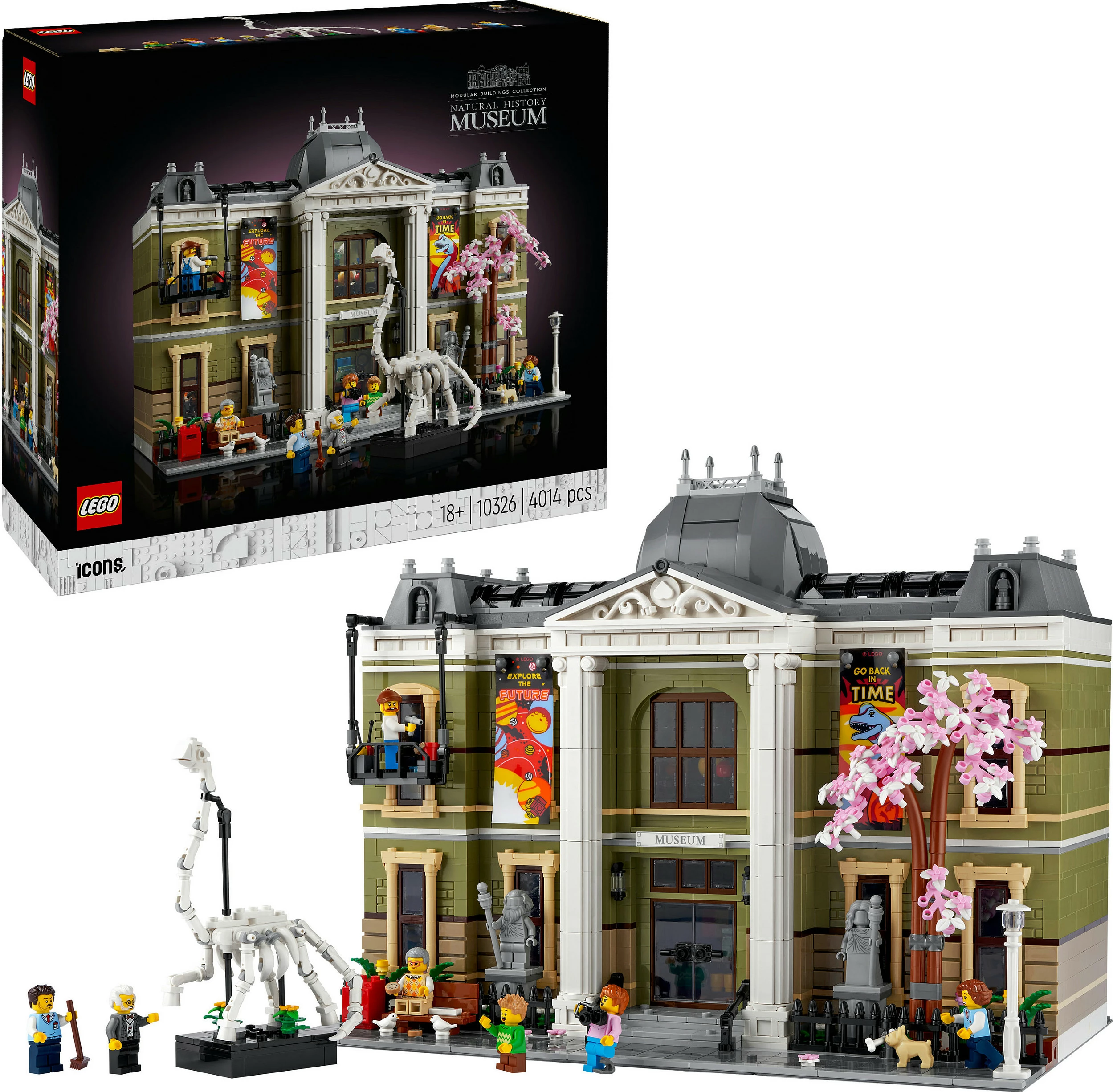 Set ndërtimi LEGO Natural History Museum, 4014 pjesë, për të rritur, plastikë, shumëngjyrësh