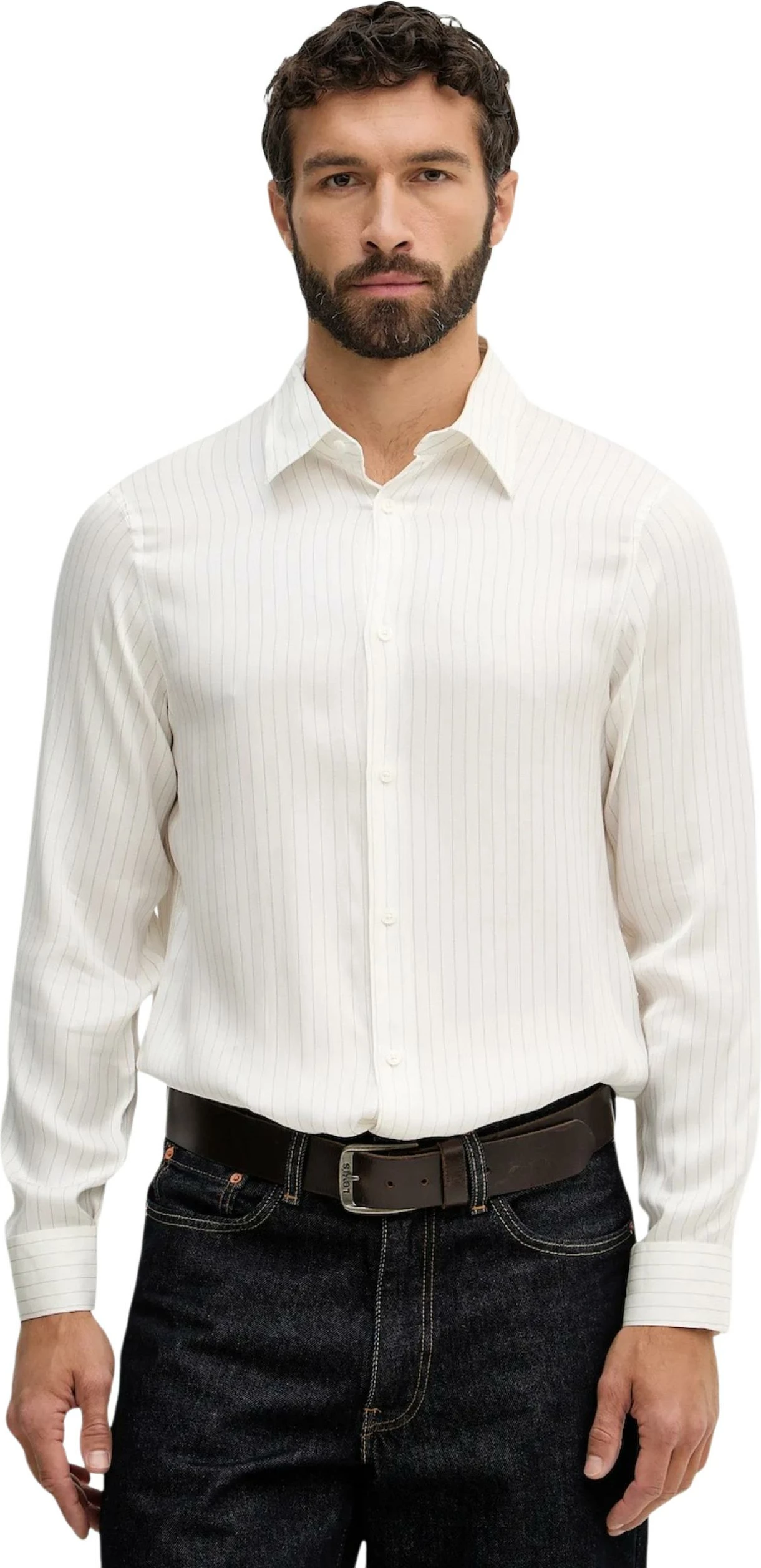 Këmishë për meshkuj Armani Exchange XM001817 AF13235, e bardhë-kafe