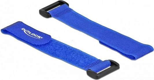 Lidhëse kabllosh me Velcro DeLOCK 190x25mm, 5 copë, blu