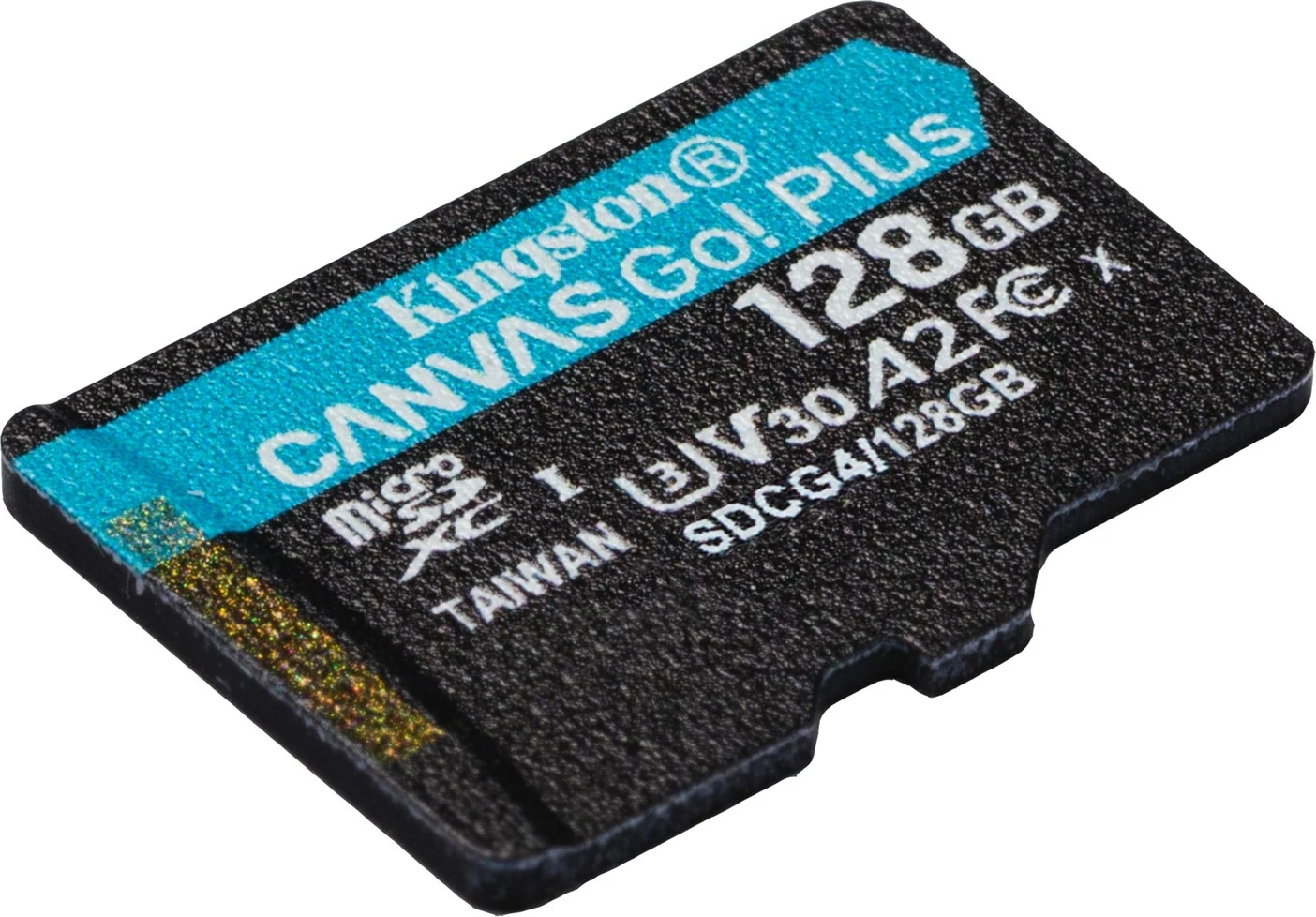 Kartë memorie microSDXC Kingston Canvas Go Plus Gen4 128GB me adapter, E zezë