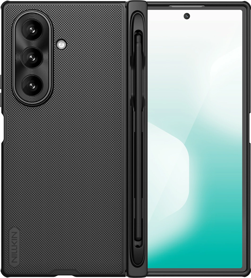 Mbështjellës Nillkin Super Frosted Shield Fold për Samsung Galaxy Z Fold 7, hapësirë për S Pen, e zezë