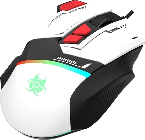 Maus gaming Tracer GameZone Spectra, USB e lidhur, 7200 DPI, RGB, e bardhë