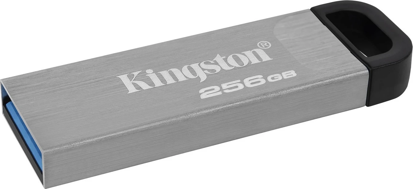 USB Kingston DataTraveler Kyson, 256GB, argjendtë-zezë