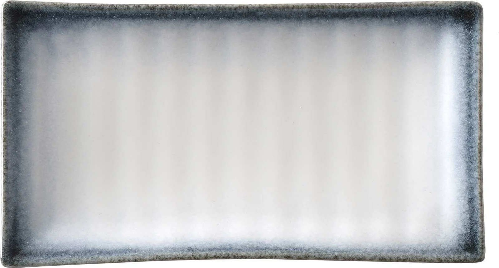 Pjatë servirimi drejtkëndore Fine Dine Silk 272x150 mm, stoneware, set 3 copë, gri