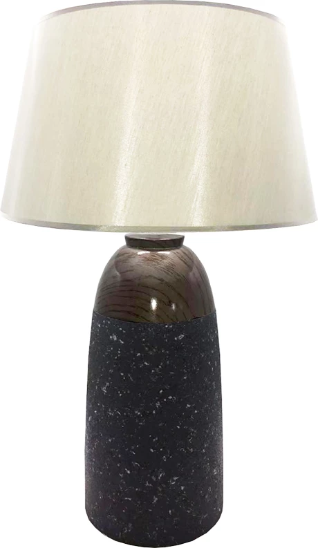 Llambë tavoline Galaxy, qeramikë, gri-bardhë, 40x40x63cm