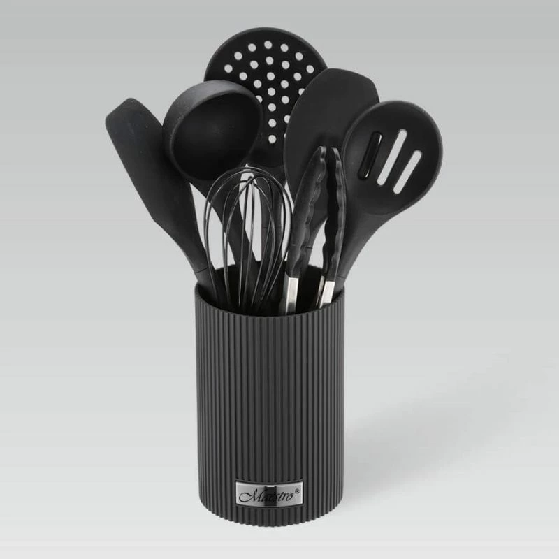 Set veglash kuzhine MAESTRO MR-1542, të zeza, 8 copë