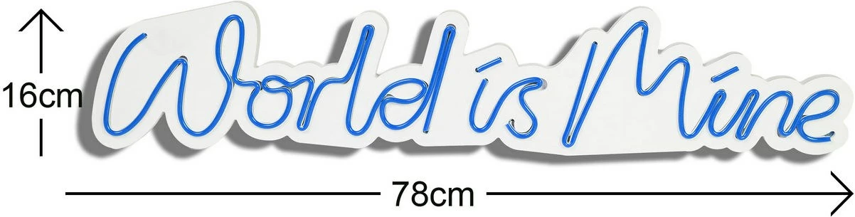 Dekor dritash LED plastike, World is Mine, ngjyrë kaltër