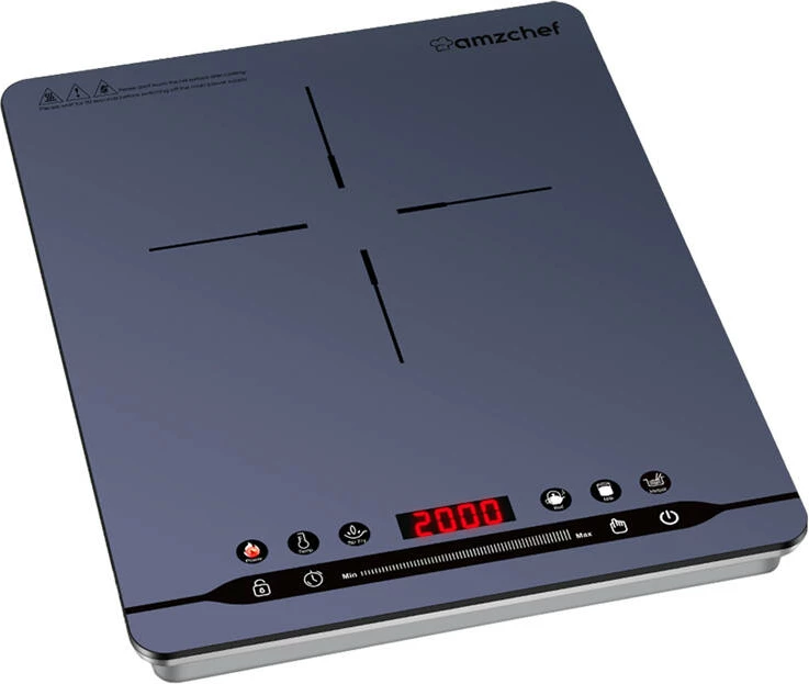 Sobë induksioni AMZCHEF SK-20CB14T-BU, 2000 W, Blu