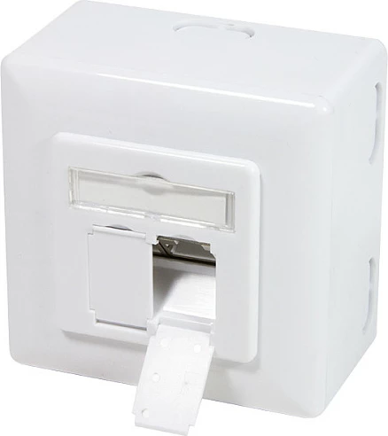 Prizë muri LAN LogiLink NP0039A, 2x RJ-45, CAT6 e mbrojtur, montim flush/sipërfaqe, e bardhë
