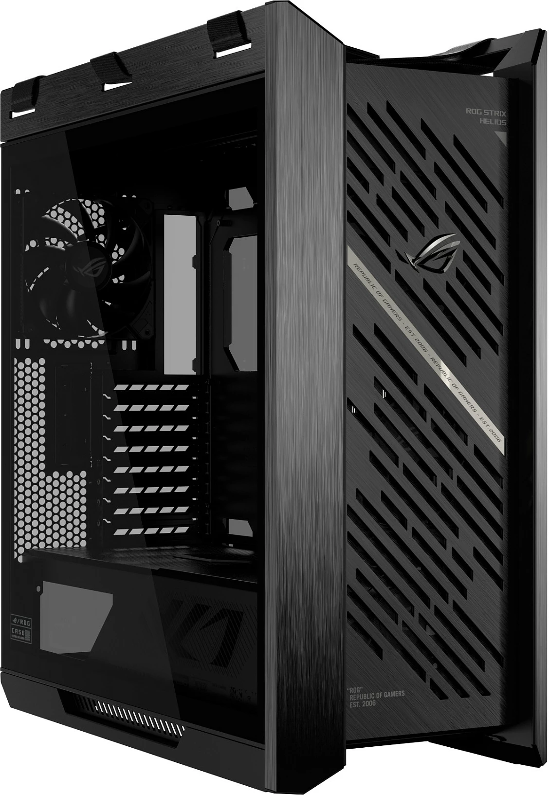 Kasë ASUS ROG Strix Helios II GX601S, Midi Tower, Tempered Glass, RGB, e zezë
