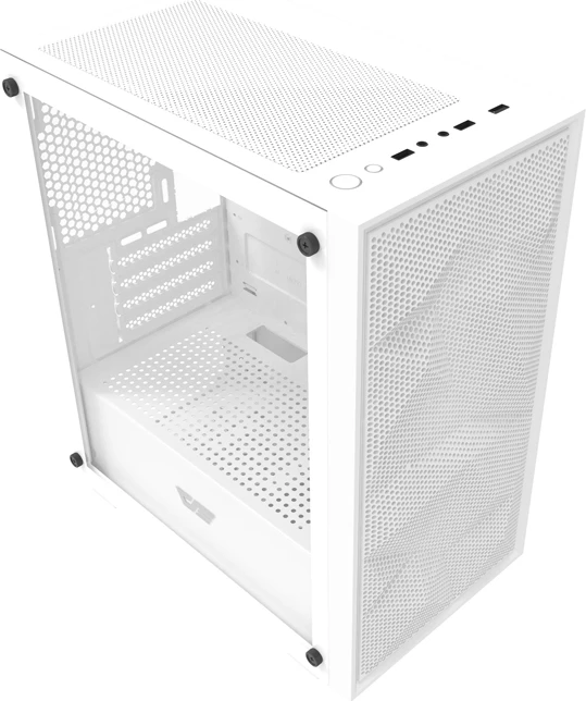Kasë, Darkflash, M305 Mesh, Mini Tower M-ATX/ITX, pa ventilatorë, 2x SSD + 2x HDD, deri 7 ventilatorë, USB 3.0, e bardhë