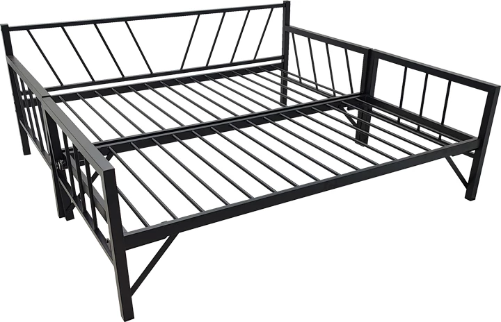 Krevat-sofë Remmie, metal i zi, 90x190cm