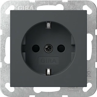Prizë muri GIRA 445328 Schuko, System 55, 16A 250V, antracit