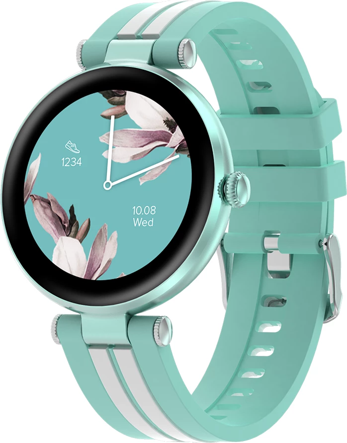 Smartwatch CANYON Semifreddo SW-61, 1.19\" AMOLED, 390x390, bateri 190 mAh, CNS-SW61BL, e gjelbër