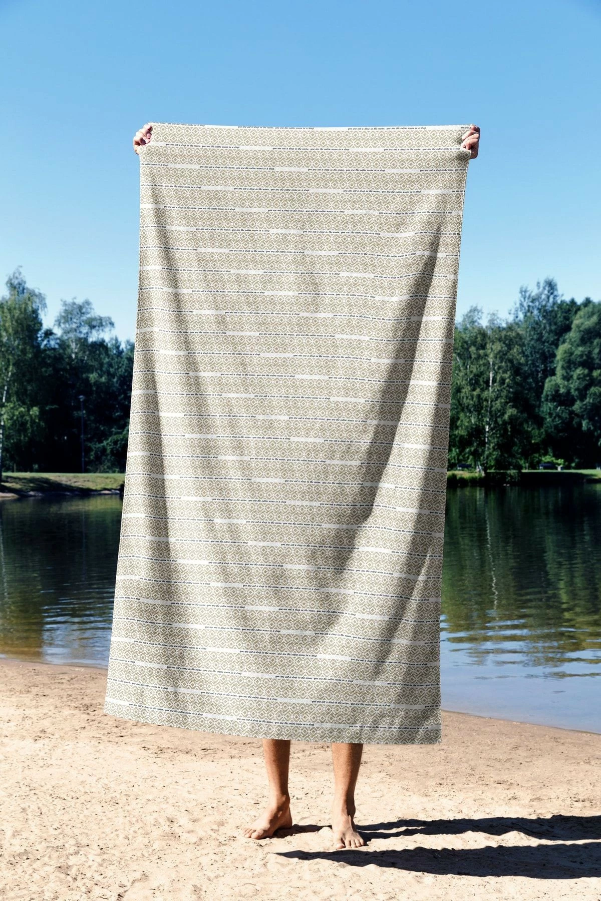 Peshqir plazhi Mijolnir, Mandala, shumëngjyrësh, 70x130cm