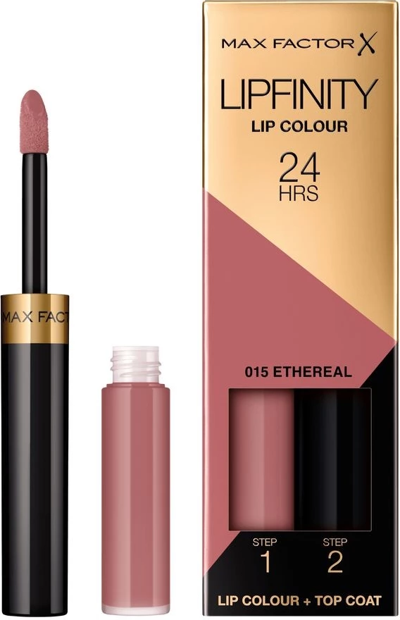 Buzëkuq i lëngshëm dy-fazësh Max Factor Lipfinity Lip Colour për femra 015 Ethereal, 4g