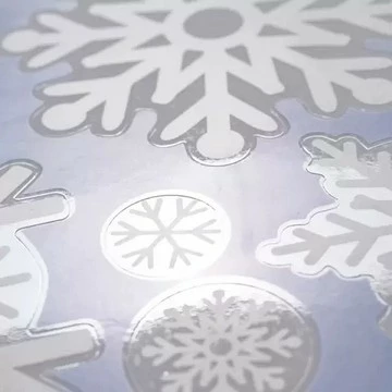 Dekor dritareje HERMA Snowflake, film i bardhë, 12 copë, i lëvizshëm