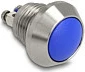 Switch buton DeLOCK 12 mm, 250V 3A, IP65, terminale me vida, blu