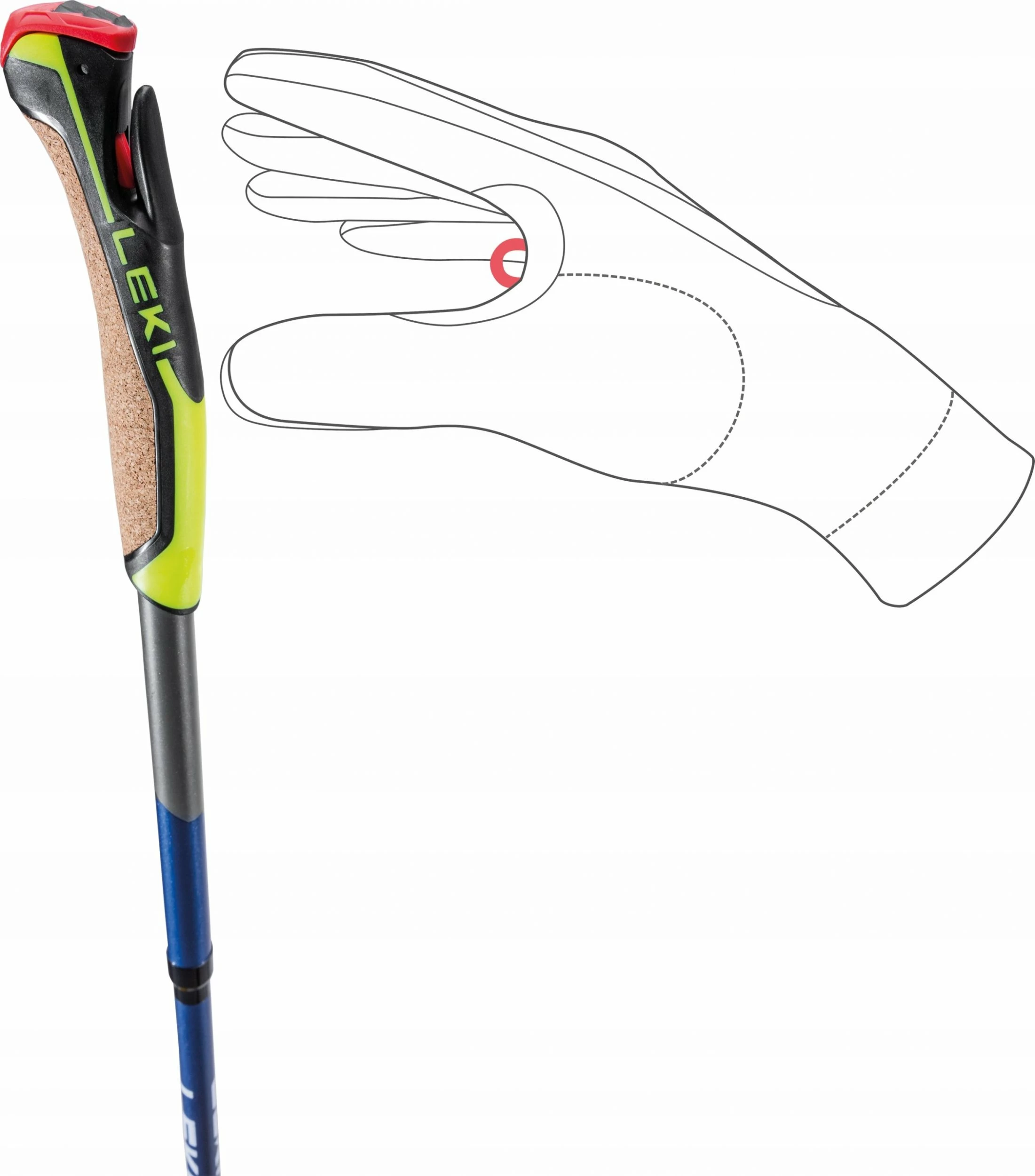 Shkopinj Nordic Walking Leki Traveller FX.One Carbon 110 cm, palosshëm 4 pjesë, argjendtë-gri