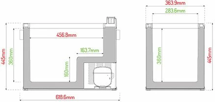 Frigorifer/Frizer portativ me kompresor ADLER AD 8077, 40L, LCD, +20°C deri -20°C