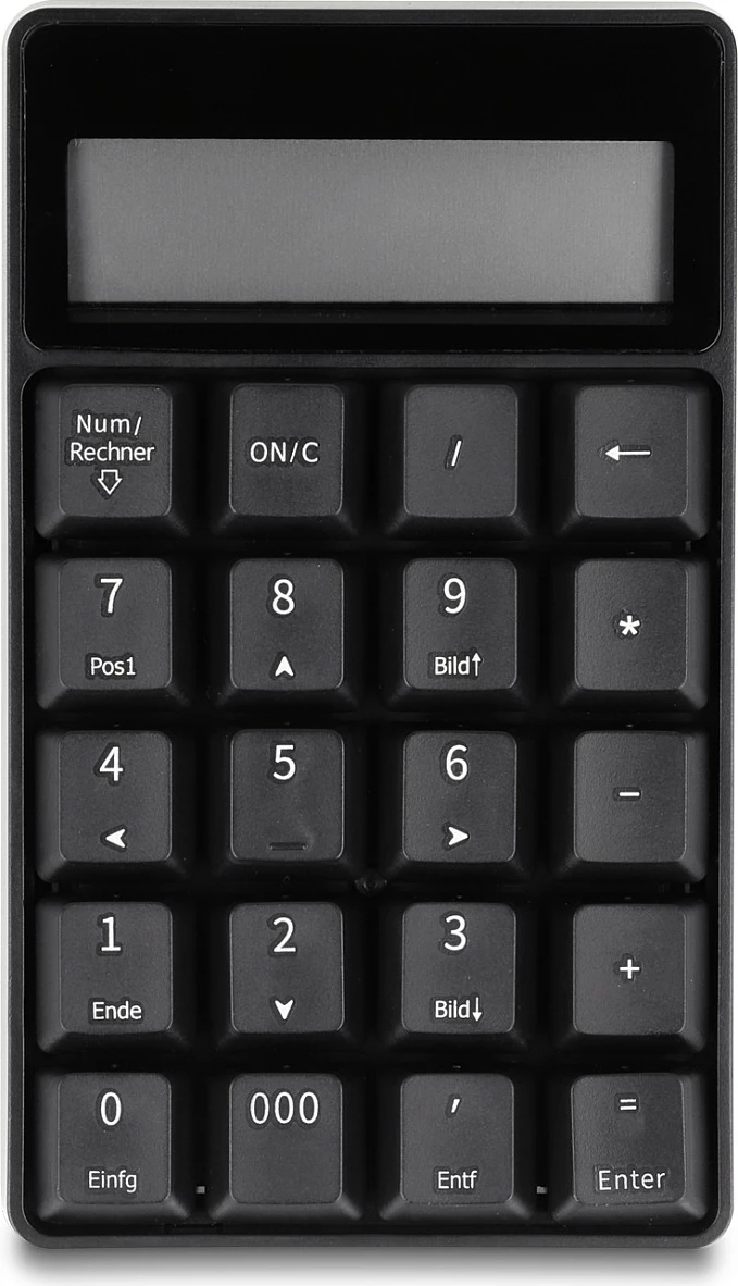 Tastierë numerike wireless DeLOCK 12113, 20 taste, me kalkulator, USB nano receiver, e zezë