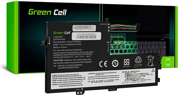 Bateri laptopi Green Cell L18M3PF7, 4500mAh, për Lenovo IdeaPad, e zezë