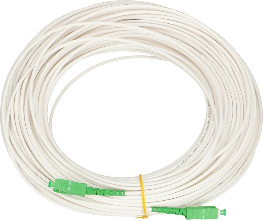 Kabllo patch fiber optike Extralink SC/APC-SC/APC, Singlemode G.657A2, 10m, 3mm, bardhë/jeshile