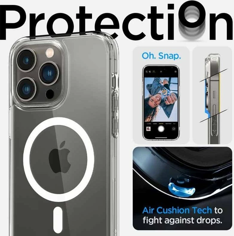 Mbështjellës Spigen Ultra Hybrid MagSafe për Apple iPhone 14 Pro, i bardhë