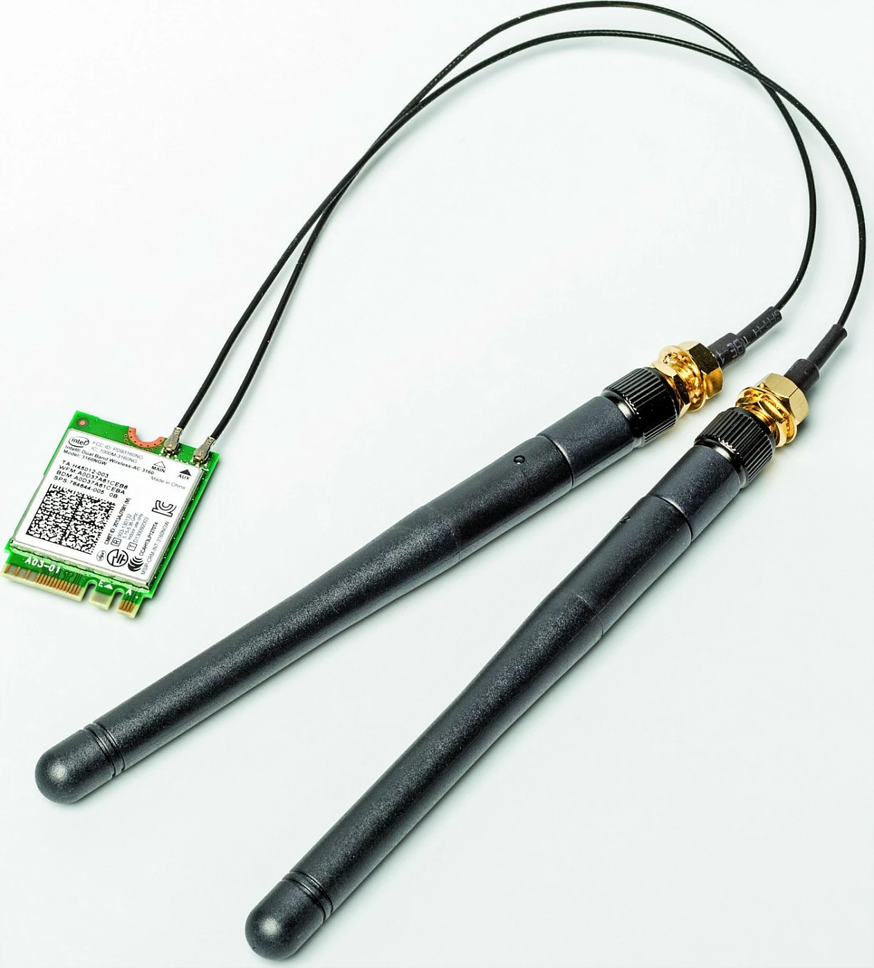 Kit WiFi 6E ASRock DeskMini M.2 AX210, me dy antena
