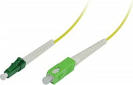 Kabllo fiber optike Synergy21 Patchcord 2m LC/APC në SC/APC, OS2 9/125, e verdhë