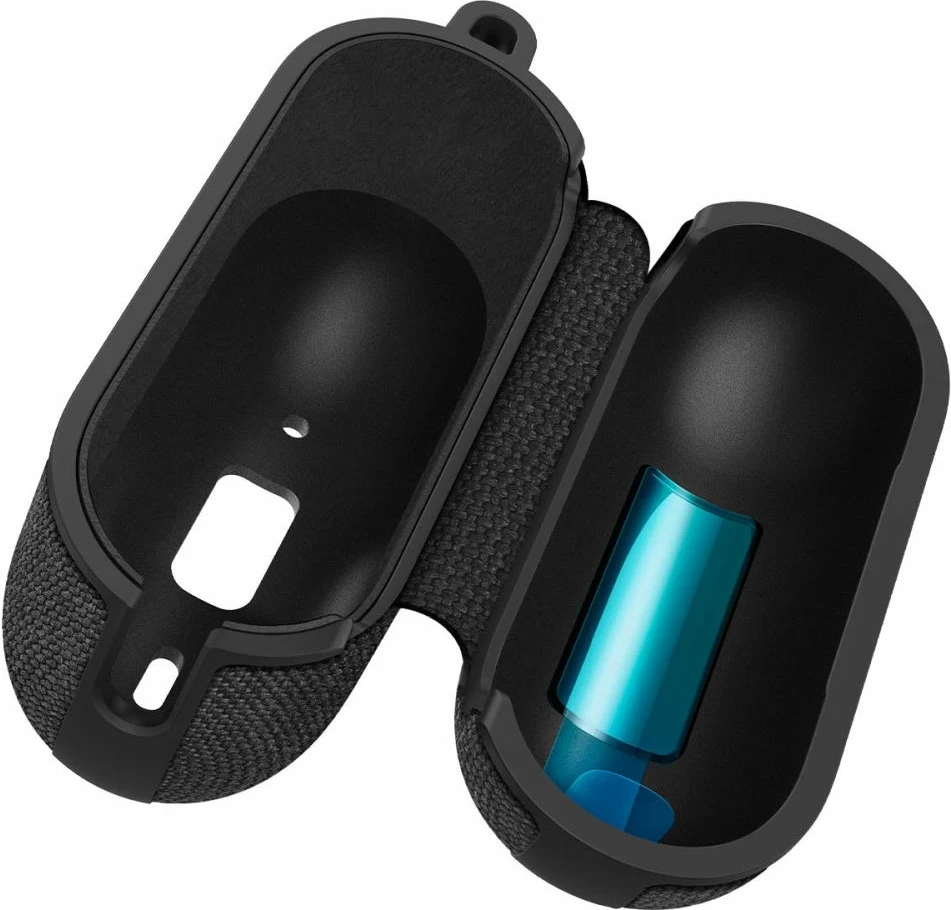 Mbështjellës Spigen Urban Fit për AirPods Pro/Pro 2, me unazë, Zi