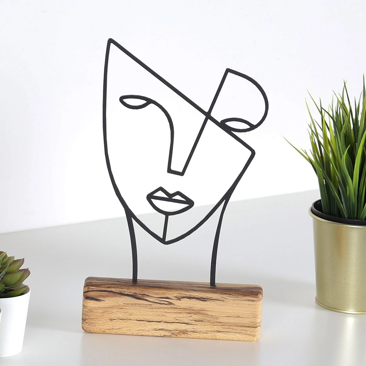 Objekt dekorativ Aberto Design, M-034, ngjyrë e zezë, 17x30x3.5cm