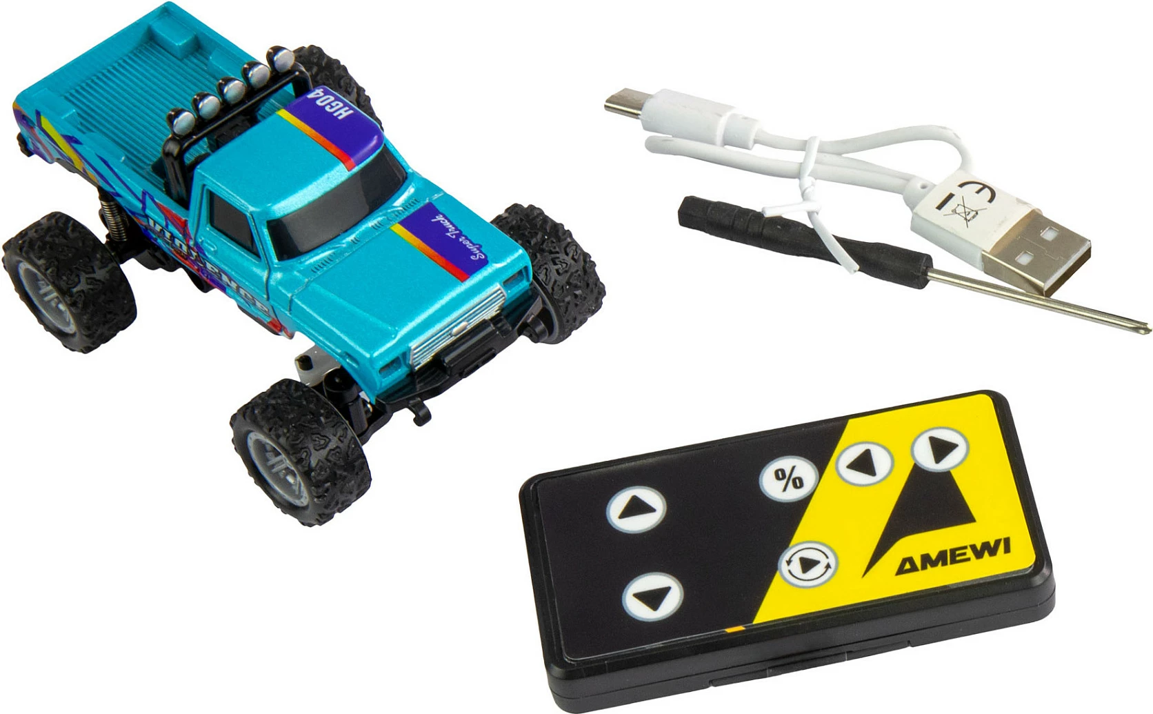 Monstertruck RC AMEWI DieCast 1:64 RTR, 2.4GHz, 2WD, i kaltër