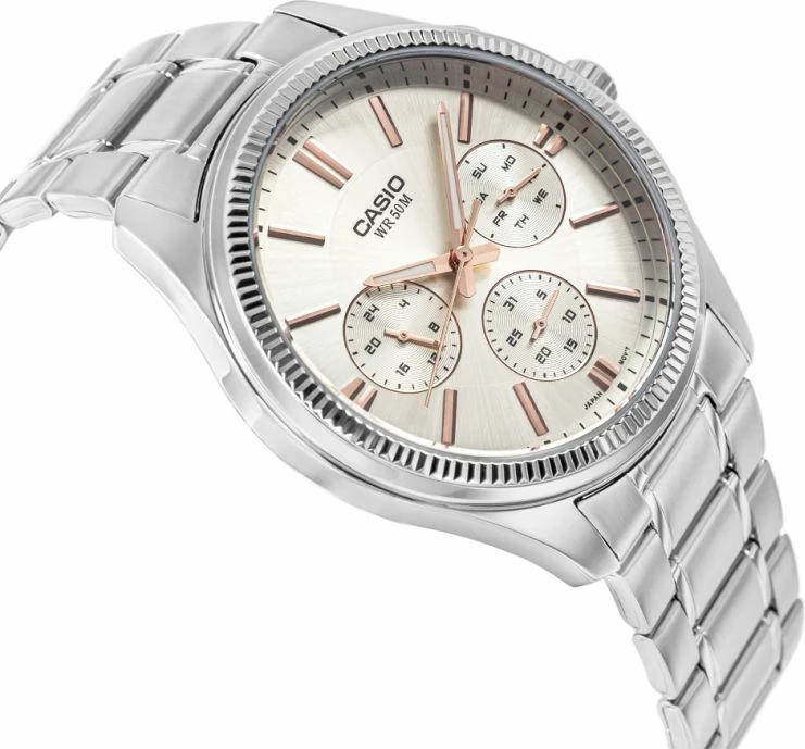 Orë dore për meshkuj CASIO, argjendtë