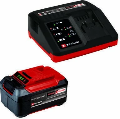 Set baterie e karikuesi Einhell Power X-Change 18V 5.2Ah, zi/kuqe