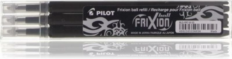 Mbushje për stilolaps Pilot BLS-FR7-B-S3 Frixion, majë mesatare, e zezë, set 3 copë