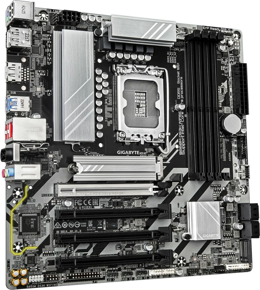 Pllakë amë Gigabyte B860M DS3H WIFI6E, micro ATX, LGA1851, Wi-Fi 6E