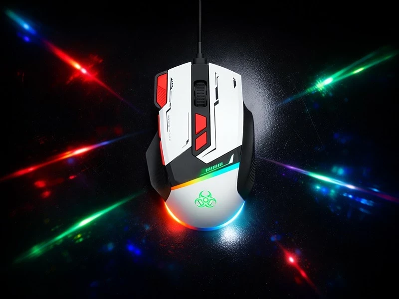 Maus gaming Tracer GameZone Spectra, USB e lidhur, 7200 DPI, RGB, e bardhë