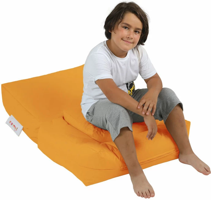 Puf për fëmijë, karrige me pouffe, portokalli, Atelier del Sofa