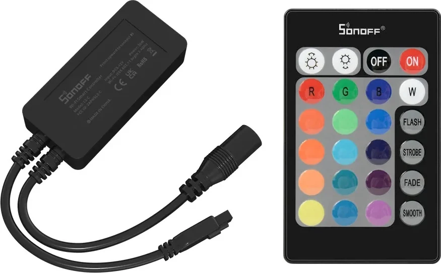 Shirit LED inteligjent Sonoff L2-2M, 2m, RGB, me telekomandë dhe Wi-Fi, i papërshkueshëm nga uji